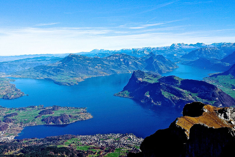 Majestic panoramic view of the Swiss Alps