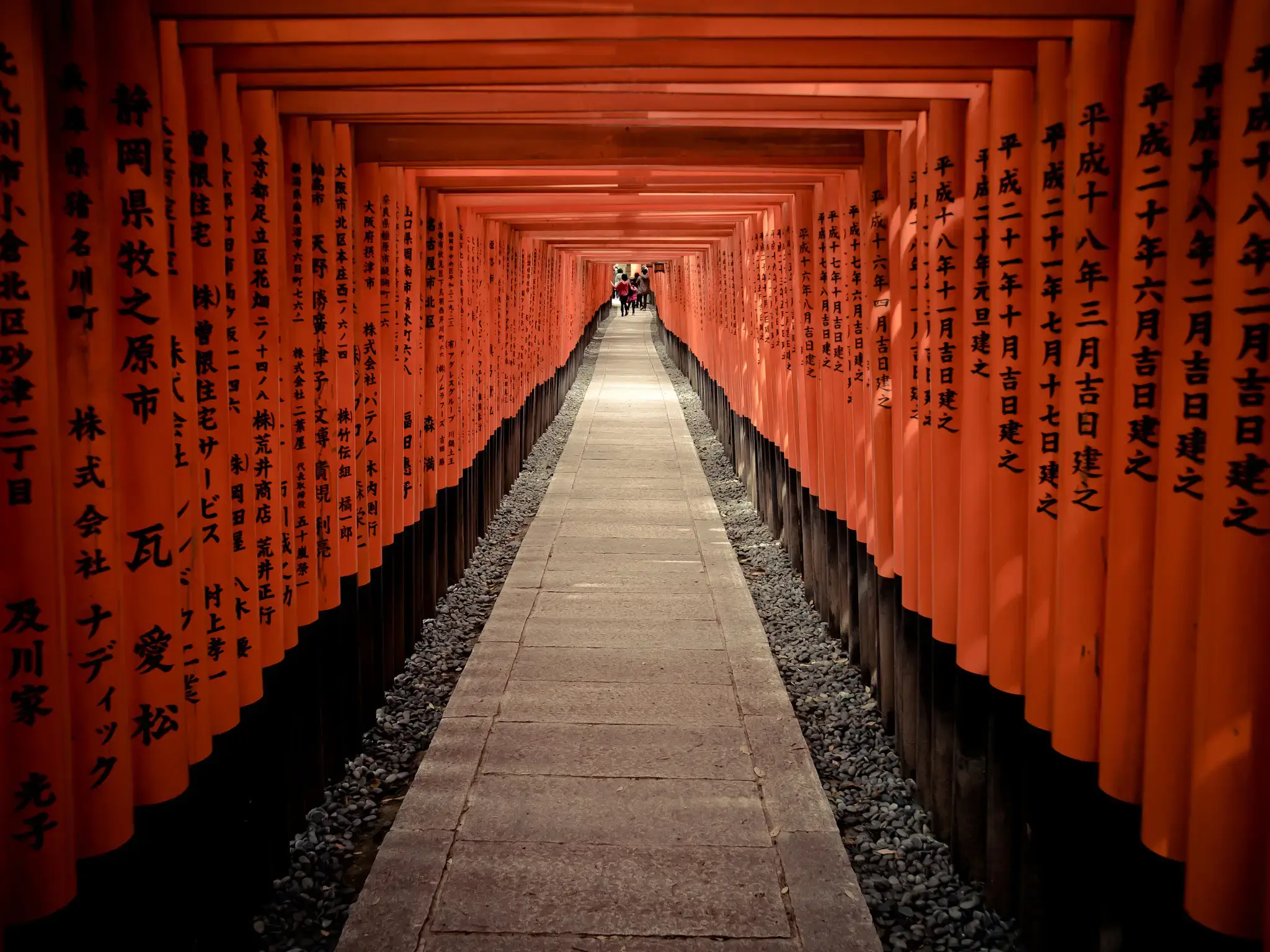 The iconic red torii gates of Fushimi Inari Shrine